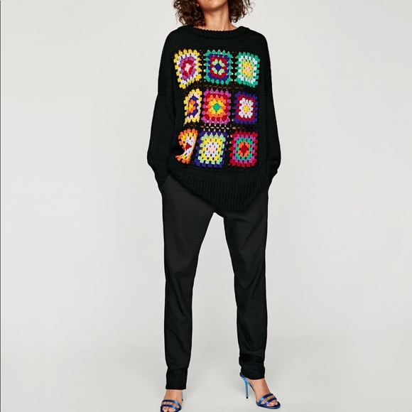 zara crochet jumper